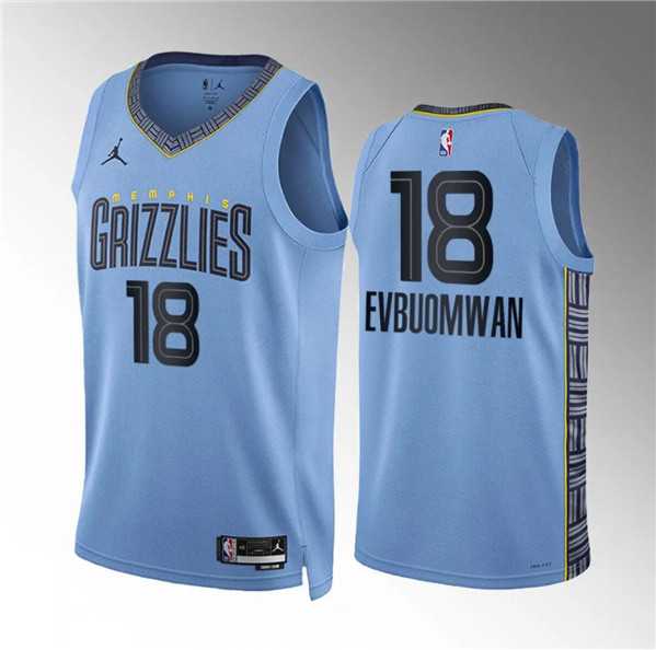 Mens Memphis Grizzlies #18 Tosan Evbuomwan Blue Statement Edition Stitched Jersey Dzhi->->NBA Jersey